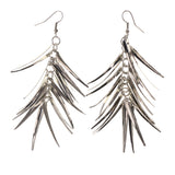 Silver-Tone Metal Dangle-Earrings #LQE2083