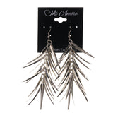 Silver-Tone Metal Dangle-Earrings #LQE2083