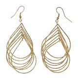 Gold-Tone Metal Dangle-Earrings #LQE2085