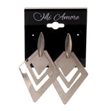 Silver-Tone Metal Drop-Dangle-Earrings #LQE2086