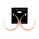 Pink Acrylic Dangle-Earrings #LQE2108