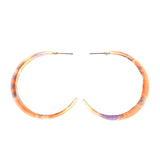 Orange & Purple Colored Acrylic Dangle-Earrings #LQE2109