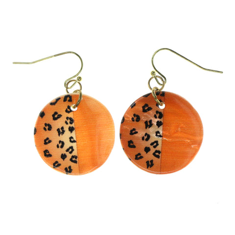 Colorful  Cheetah Print Shell Dangle-Earrings #LQE2111