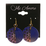 Colorful  Cheetah Print Shell Dangle-Earrings #LQE2112