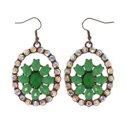 Colorful  Flower AB Finish Dangle-Earrings #LQE2115