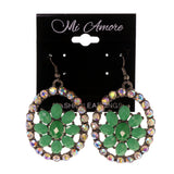 Colorful  Flower AB Finish Dangle-Earrings #LQE2115