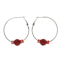 Colorful  Glitter Sparkle Hoop-Earrings #LQE2118