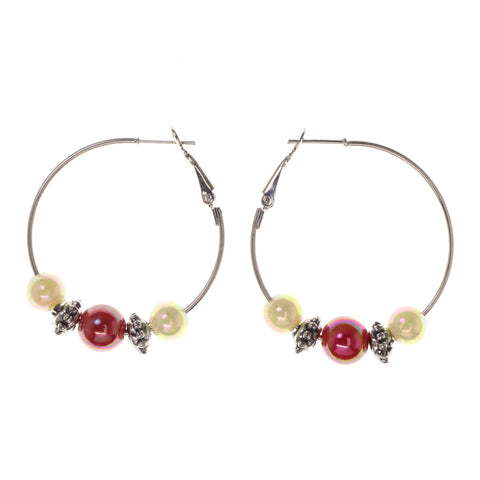 Colorful  AB Finish Hoop-Earrings #LQE2146