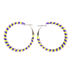 Colorful  Striped Hoop-Earrings #LQE2166