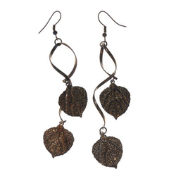 Colorful  Leaf AB Finish Dangle-Earrings #LQE2177