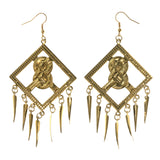 Gold-Tone Metal Dangle-Earrings #LQE2187