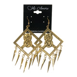 Gold-Tone Metal Dangle-Earrings #LQE2187