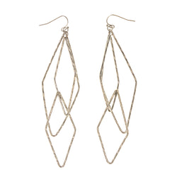 Silver-Tone Metal Dangle-Earrings #LQE2191