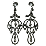 Mi Amore Drop-Dangle-Earrings Black