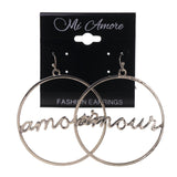 Amour Dangle-Earrings Silver-Tone Color #LQE2211