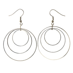 Silver-Tone Metal Dangle-Earrings #LQE2224