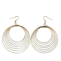 Gold-Tone Metal Dangle-Earrings #LQE2243