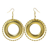 Gold-Tone Metal Dangle-Earrings #LQE2245