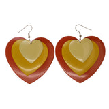 Colorful  Heart Dangle-Earrings #LQE2277