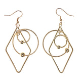 Gold-Tone Metal Dangle-Earrings #LQE2282