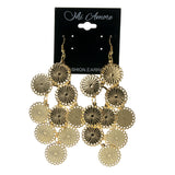 Flowers Chandelier-Earrings Gold-Tone Color #LQE2289