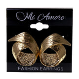 Gold-Tone Metal Stud-Earrings #LQE2291