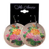 Colorful  Flowers Dangle-Earrings #LQE2302