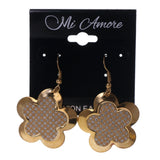 Colorful  Glitter Sparkle Flower Dangle-Earrings #LQE2306