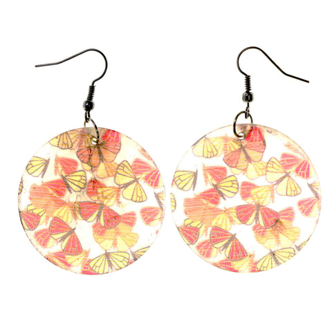 Colorful  Shell Butterfly Dangle-Earrings #LQE2310