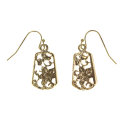 Flowers Dangle-Earrings Gold-Tone Color #LQE2311