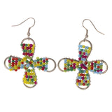 Colorful  Flowers Dangle-Earrings #LQE2318