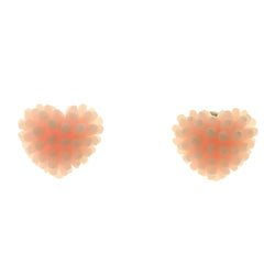 Heart Stud-Earrings Peach Color #LQE2327