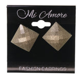 Gold-Tone Acrylic Stud-Earrings #LQE2331