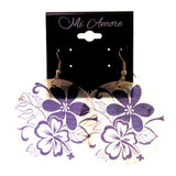 Colorful  Shell Flowers Dangle-Earrings #LQE2343