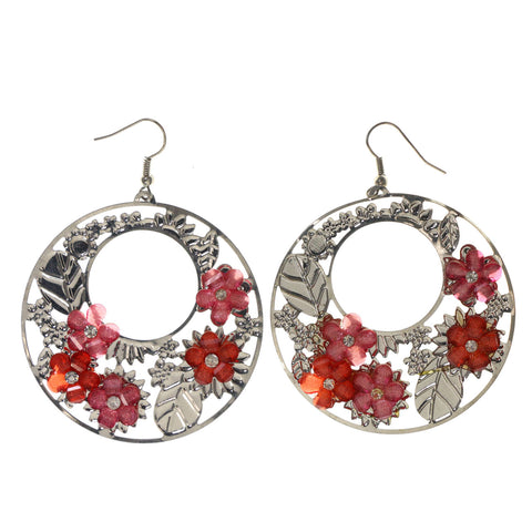 Colorful  Flowers Dangle-Earrings #LQE2349