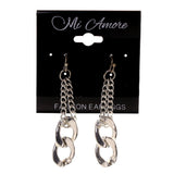 Silver-Tone Metal Dangle-Earrings #LQE2351