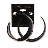 Blue & Silver-Tone Colored Acrylic Dangle-Earrings #LQE2356