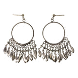 Silver-Tone Metal Dangle-Earrings #LQE2372