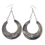 Silver-Tone Metal Dangle-Earrings #LQE2379