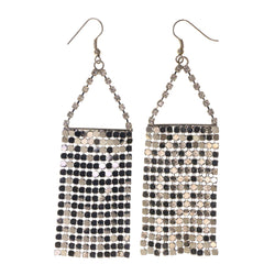 Silver-Tone Metal Dangle-Earrings #LQE2387