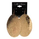 Gold-Tone Metal Dangle-Earrings #LQE2396