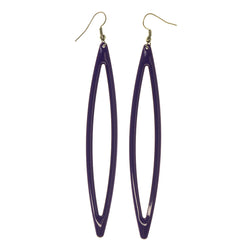 Purple Metal Dangle-Earrings #LQE2399