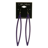 Purple Metal Dangle-Earrings #LQE2399