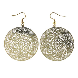 Gold-Tone Metal Dangle-Earrings #LQE2401