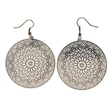 Silver-Tone Metal Dangle-Earrings #LQE2402