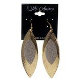 Glitter Sparkle Dangle-Earrings Gold-Tone & Silver-Tone Colored #LQE2445