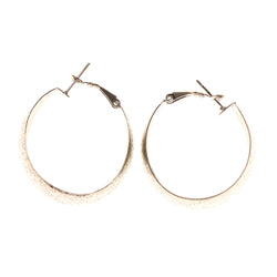 Silver-Tone Metal Hoop-Earrings #LQE2451