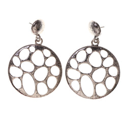 Silver-Tone Metal Drop-Dangle-Earrings #LQE2457