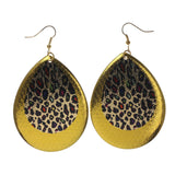 Leopard Print Dangle-Earrings Gold-Tone & Multi Colored #LQE2469