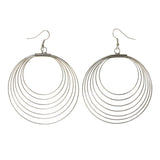 Silver-Tone Metal Dangle-Earrings #LQE2479